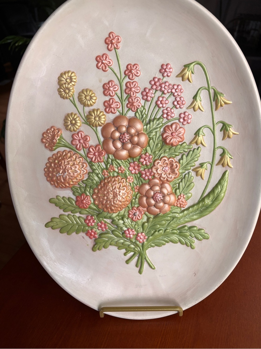 Vintage Boho Floral Art Atlantic Molds Decor 1970s